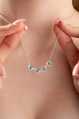 Collier - Argenté et blanc