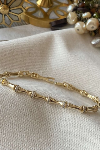 Bracelet - Doré et blanc