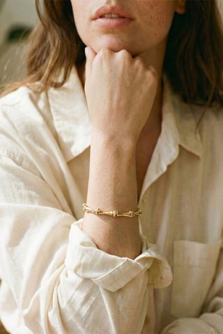 Bracelet - Doré et blanc