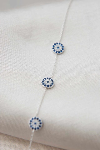 Bracelet - Argenté et bleu