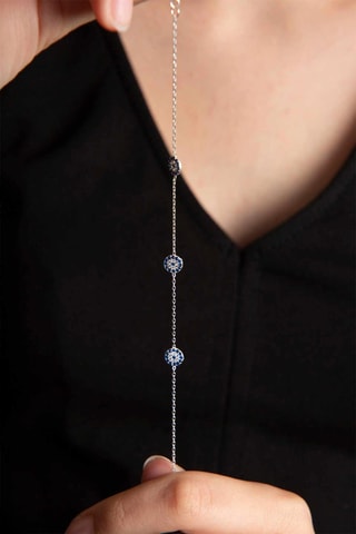 Bracelet - Argenté et bleu