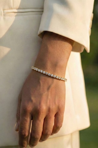 Bracelet - Doré et blanc