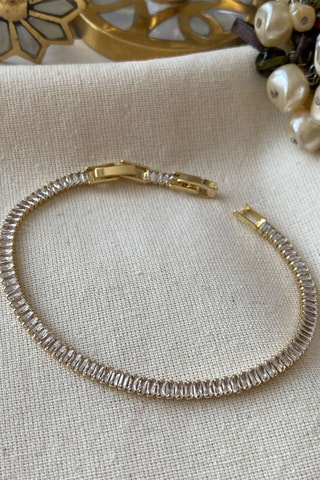Bracelet - Doré et blanc
