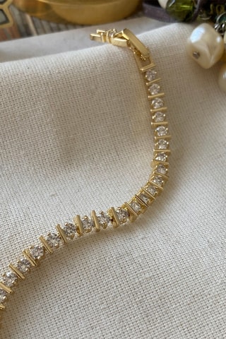 Bracelet - Doré et blanc