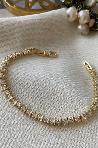 Bracelet - Doré et blanc