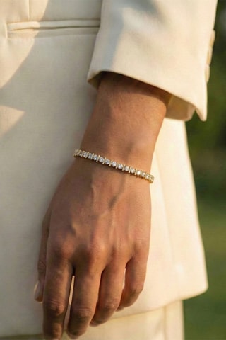 Bracelet - Doré et blanc