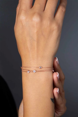 Bracelet - Doré rose et blanc