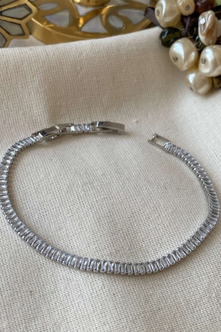 Bracelet - Argenté et blanc