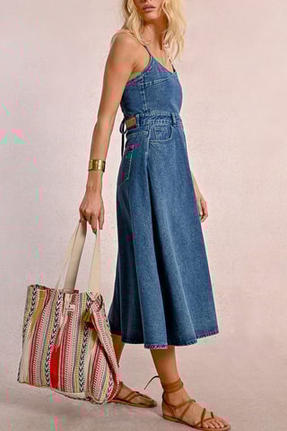 Borsa a spalla - Ecrù e rosso