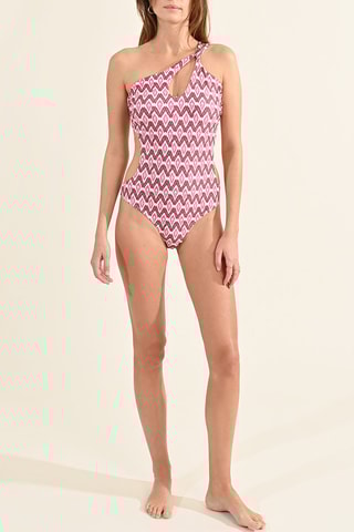 Costume intero asimmetrico - Bianco - Molly Bracken