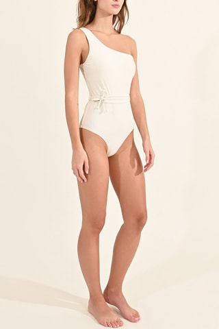 Costume intero asimmetrico - Bianco - Molly Bracken