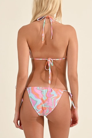 Reggiseno bikini - Celeste e arancione - Lili Sidonio