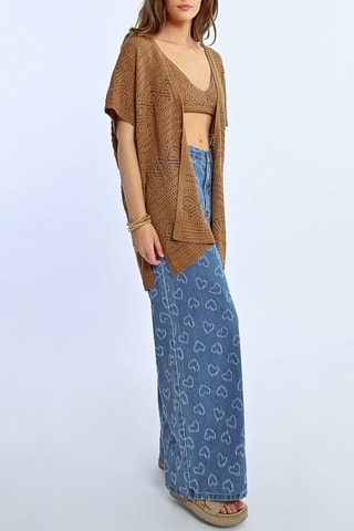 Cardigan lungo - Marrone