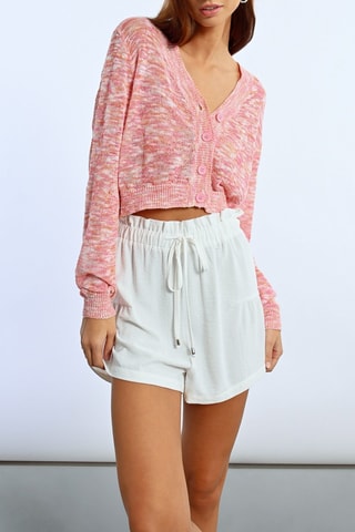 Cardigan corta tie and dye - Rosa