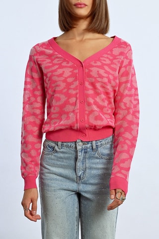Cardigan - Fucsia ed ecrù