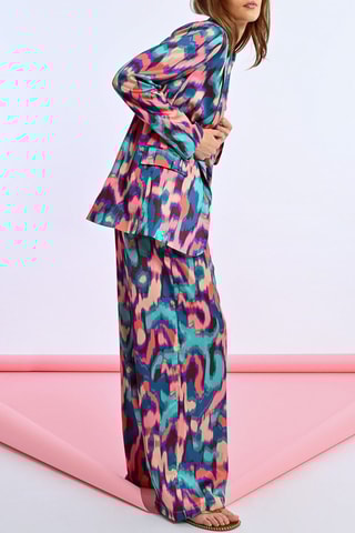 Pantaloni a vita alta - Blu scuro