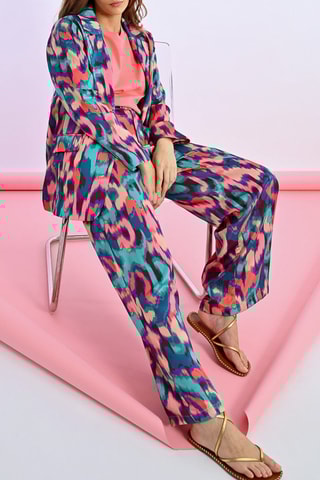 Pantaloni a vita alta - Blu scuro