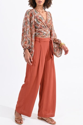 Pantaloni a vita alta - Marrone - Molly Bracken