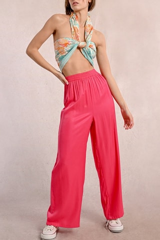 Pantaloni a vita alta - Rosa