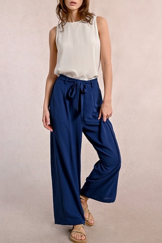 Pantaloni a vita alta - Navy