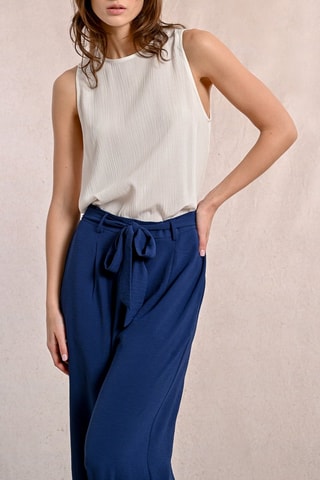 Pantaloni a vita alta - Navy