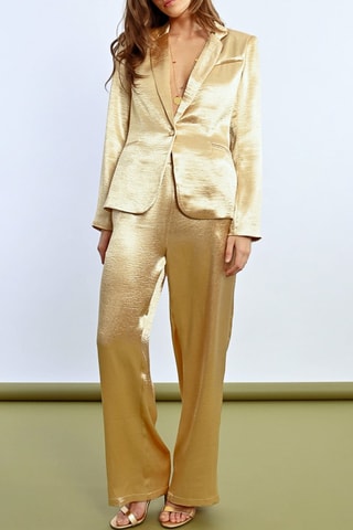 Pantaloni a vita alta - Dorato