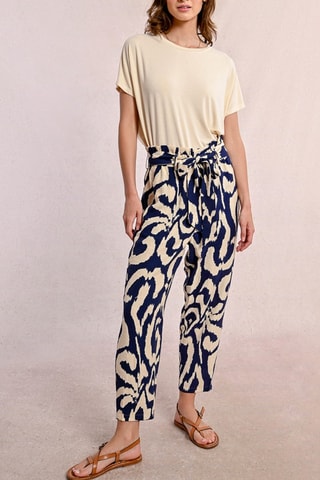 Pantaloni a vita alta - Navy