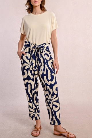 Pantaloni a vita alta - Navy