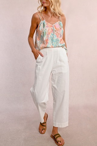 Pantaloni a vita alta - Bianco