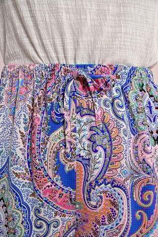 Pantaloni a vita alta - Bianco e rosa