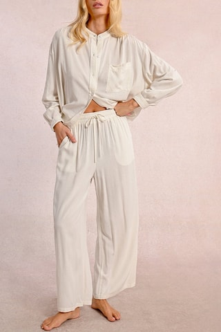 Pantaloni a vita alta - Bianco