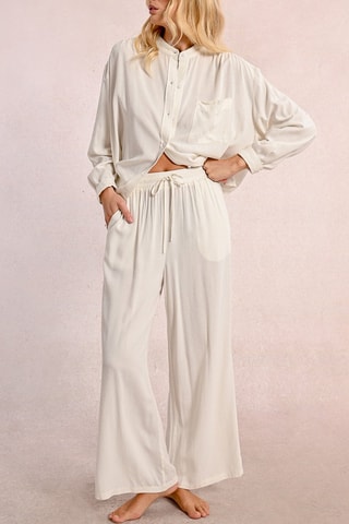 Pantaloni a vita alta - Bianco