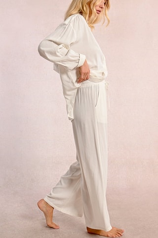 Pantaloni a vita alta - Bianco