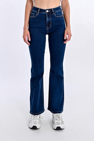 Jeans a vita alta - Blu scuro