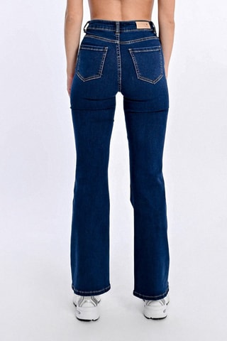 Jeans a vita alta - Blu scuro