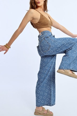 Jeans a vita alta - Blu