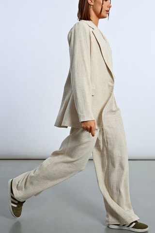 Giacca in lino - Beige melange