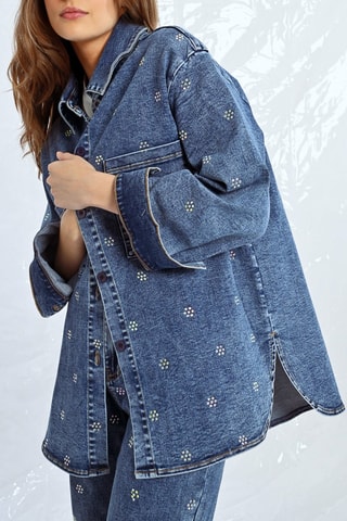 Giacca in jeans - Celeste