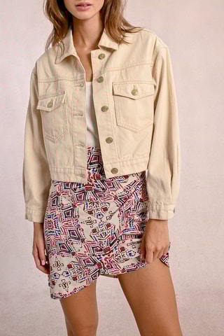 Giacca in jeans - Beige