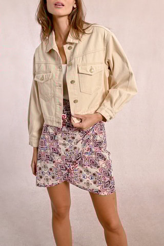 Giacca in jeans - Beige