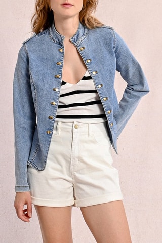 Giacca in jeans - Cobalto