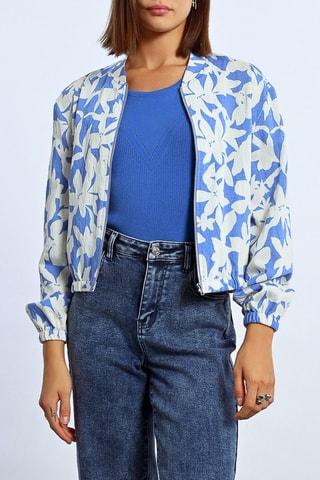 Bomber - Celeste e bianco