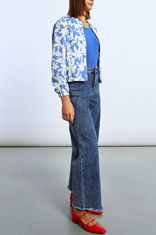 Bomber - Celeste e bianco