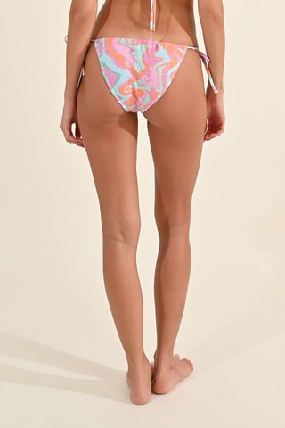 Slip bikini - Celeste e arancione - Lili Sidonio