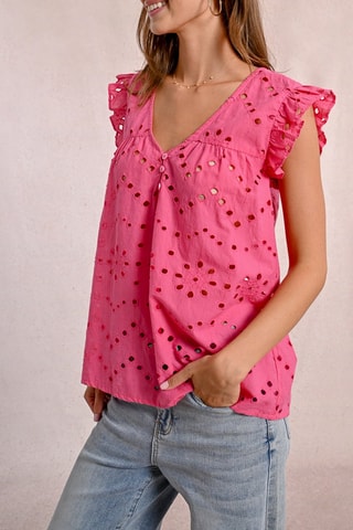 Top in sangallo - Rosa