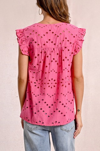 Top in sangallo - Rosa