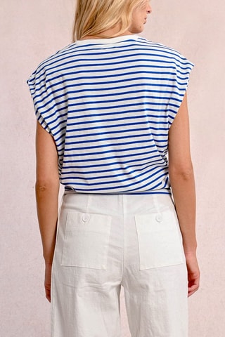 Top - Celeste e bianco