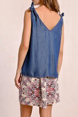 Top in jeans - Blu scuro