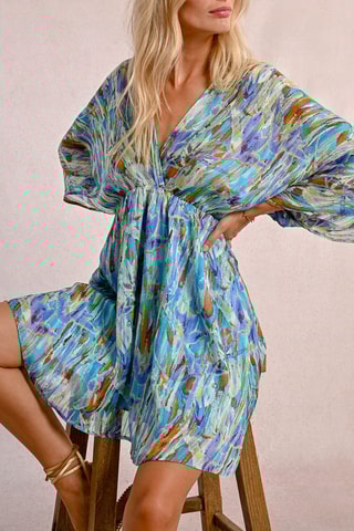 Abito a campana - Celeste