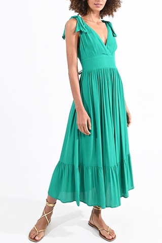 Abito con volant - Verde chiaro - Molly Bracken